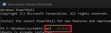 wsl --install